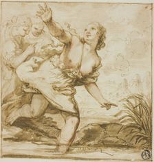 Woman in Flight, n.d. Creator: Carlo Cignani