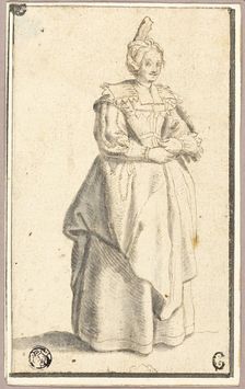 Woman in Full Dress, 1630/39. Creator: Unknown