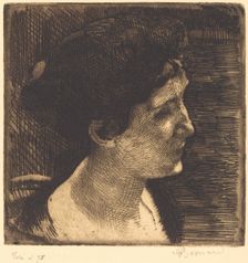 Woman in Full Profile (Grand profil de femme), 1892. Creator: Paul Albert Besnard