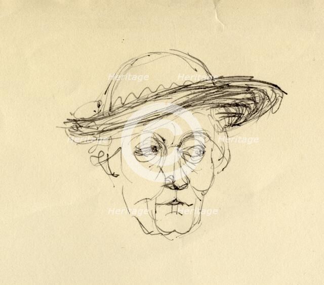 Woman in hat, 1953. Creator: Shirley Markham.