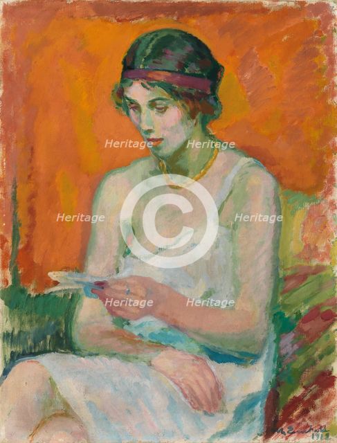 Woman in her Petticoat, 1912. Creator: Magnus Enckell.