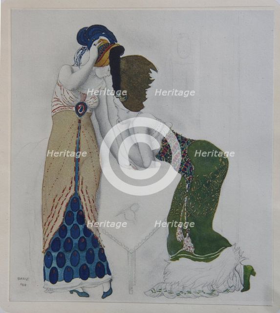 Woman in Oriental Dress, 1910. Artist: Bakst, Léon (1866-1924)