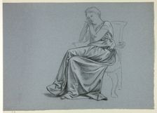 Woman in Loose Gown on Chair, n.d. Creator: Henry Stacy Marks
