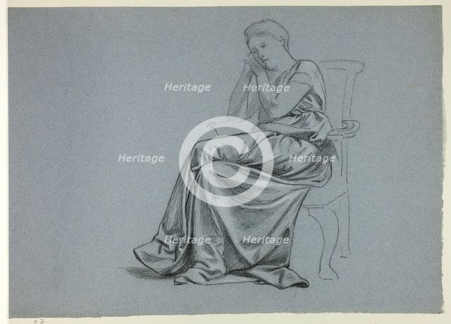 Woman in Loose Gown on Chair, n.d. Creator: Henry Stacy Marks.