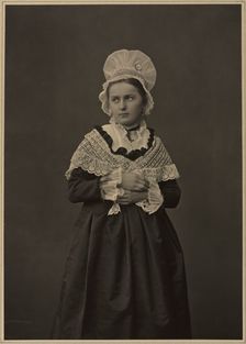Woman in Lorraine Dress, c. 1860s-70s. Creator: Adolphe Braun (French, 1812-1877)