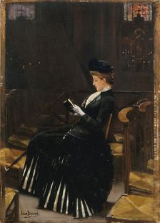 Woman in prayer, c1885. Creator: Jean Beraud