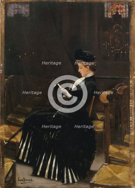 Woman in prayer, c1885. Creator: Jean Beraud.
