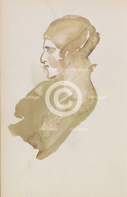 Woman, in profile, 1875-1934. Creator: Isaac Lazerus Israels.