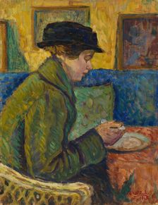 Woman in Profile, 1915. Creator: Alfred William Finch