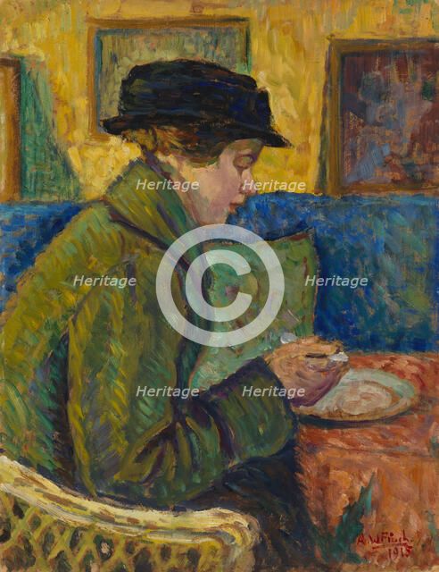 Woman in Profile, 1915. Creator: Alfred William Finch.