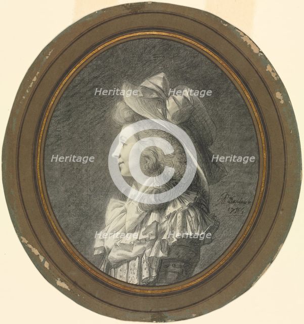 Woman in Profile, Turned to the Left, 1784. Creator: Henri-Pierre Danloux (French, 1753-1809).