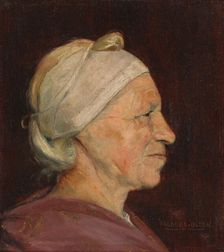 Woman in Profile, between 1887 and 1890. Creator: Valborg Dubois-Olsen