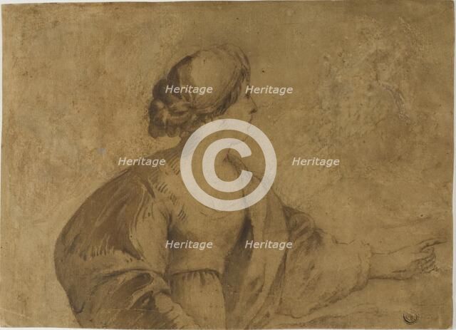 Woman in Profile, Pointing with Left Hand, n.d. Creator: Unknown.