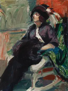 Woman in Rocking Chair, 1910. Creator: Santeri Salokivi