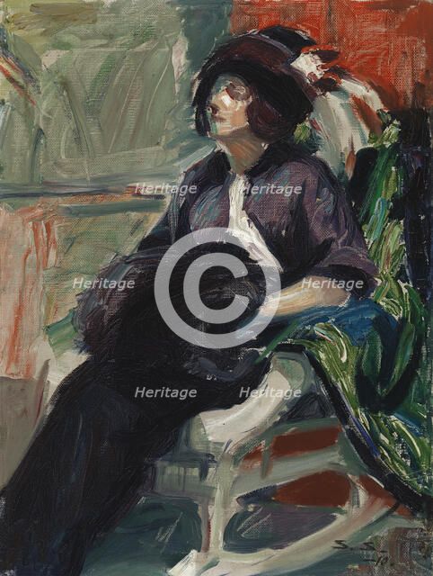 Woman in Rocking Chair, 1910. Creator: Santeri Salokivi.