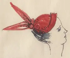Woman in red hat, c1950. Creator: Shirley Markham