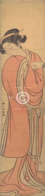 Woman in Red, late 18th century. Creator: Shunsho.