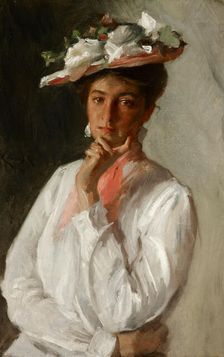 Woman in White, 1902. Creator: William Merritt Chase