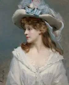 Woman In White, c1880. Creator: Raimundo de Madrazo y Garreta