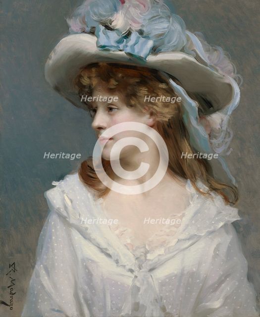Woman In White, c1880. Creator: Raimundo de Madrazo y Garreta.