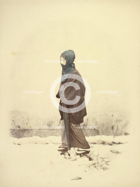 Woman in Winter Dress, 1866-1867. Creator: Felice Beato.