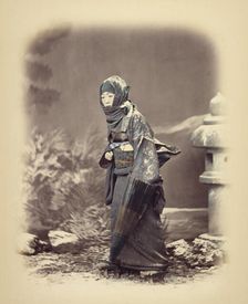Woman in Winter Dress, about 1868. Creator: Felice Beato