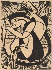 Woman in the Bathtub, 1936. Creator: Ernst Kirchner