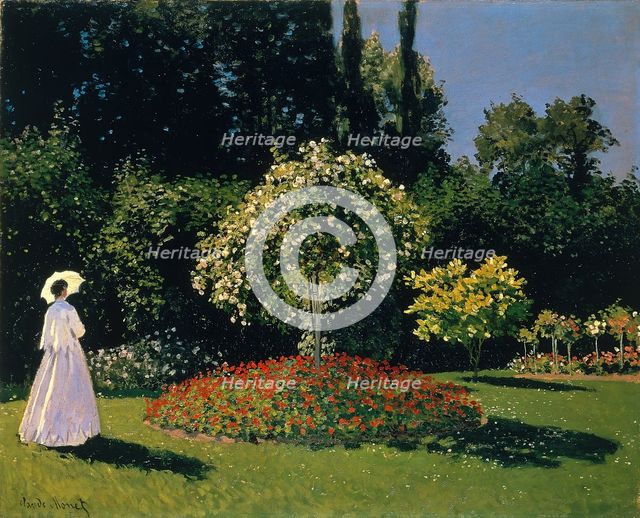 Woman in the Garden, 1867. Creator: Claude Monet.
