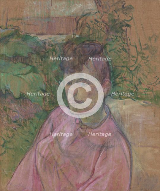 Woman in the Garden of Monsieur Forest, 1889-91. Creator: Henri de Toulouse-Lautrec.