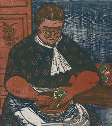 Woman in the Kitchen, ca.1935 - 1943. Creator: Bernard P Schardt