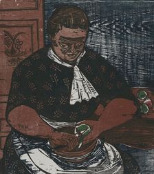 Woman in the Kitchen, ca.1935 - 1943. Creator: Bernard P Schardt