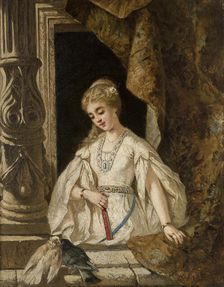 Woman in the Window, 1880. Creator: Kazimierz Mirecki