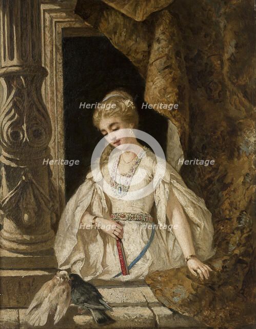 Woman in the Window, 1880. Creator: Kazimierz Mirecki.