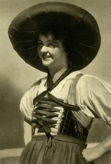 Woman in traditional costume, Tyrol, Austria, c1935. Creator: Unknown