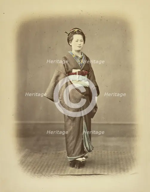 Woman in Traditional Dress, about 1868. Creator: Felice Beato.