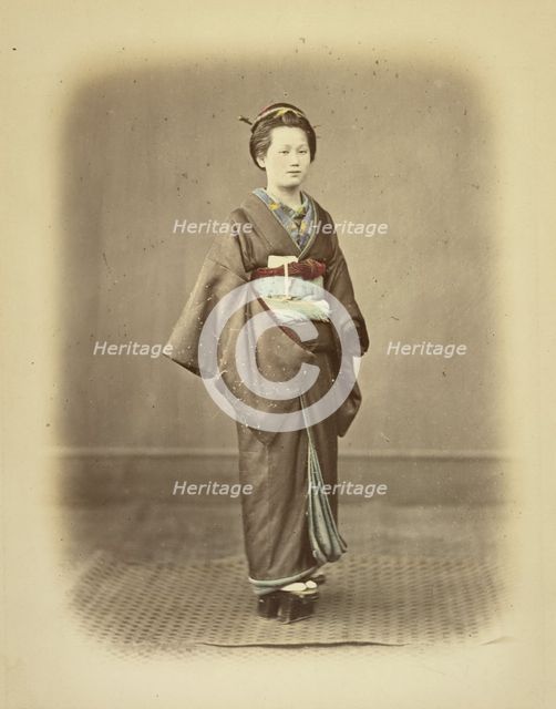 Woman in Traditional Dress, about 1868. Creator: Felice Beato.