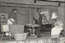 Woman ironing, 1935 - 1939. Creator: Unknown