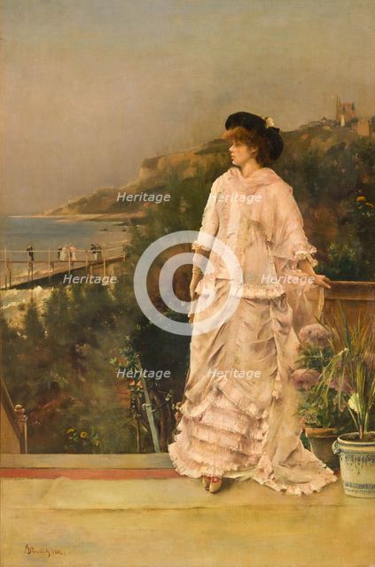 Woman on a terrace by the sea, 1882.