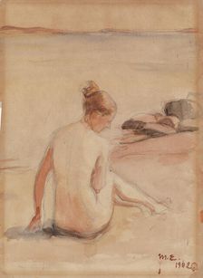 Woman on a Beach, 1902. Creator: Magnus Enckell
