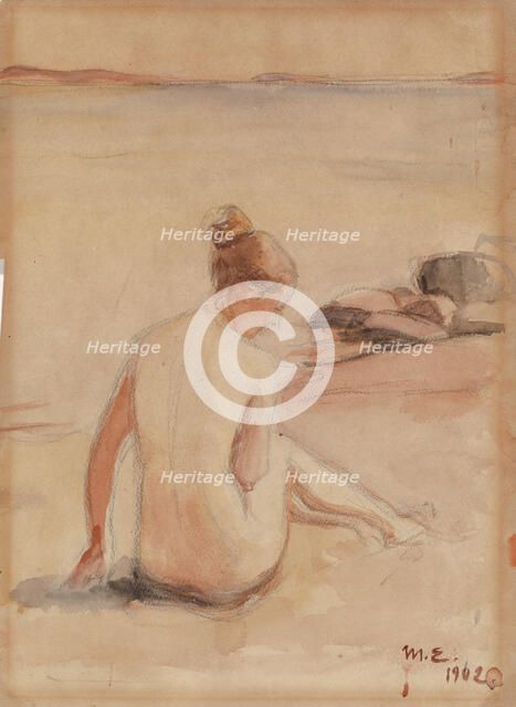 Woman on a Beach, 1902. Creator: Magnus Enckell.