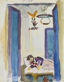 Woman on a Divan, 1914. Creator: August Macke