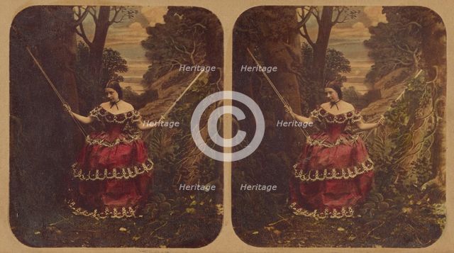 Woman on a swing, about 1860. Creator: Joseph John Elliott.
