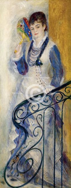 Woman on a Staircase, 1876. Creator: Pierre-Auguste Renoir.