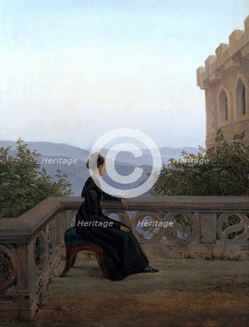 Woman on the Balcony, 1824. Artist: Carus, Carl Gustav (1789-1869)
