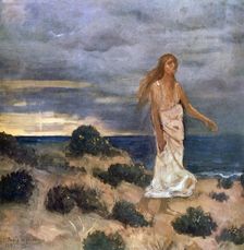 Woman on the Beach 1887. Creator: Pierre Puvis de Chavannes