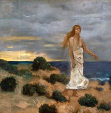 Woman on the Beach 1887. Creator: Puvis de Chavannes, Pierre Cécil (1824-1898)
