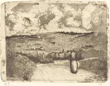 Woman on the Road (La femme sur la route), 1879. Creator: Camille Pissarro