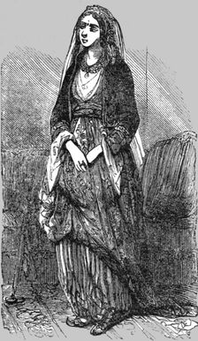 Woman of Constantinople in-doors; The Women of Turkey 1854. Creator: Unknown