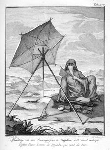 Woman of Dsjidda (Jeddah) selling flatbread, Arabia, c1772-1774. Creator: CJ de Huyser