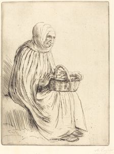 Woman of the Marketplace (Femme du marche). Creator: Alphonse Legros